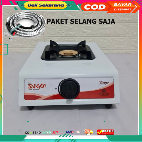 Kompor GAS 1 Tungku SUGOI Teflon FREE SELANG PROMO