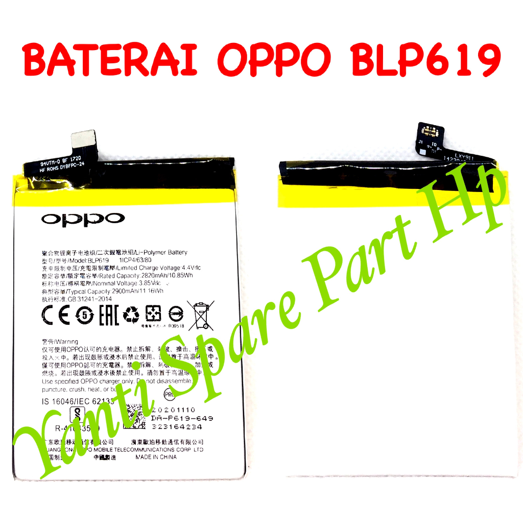 Baterai Oppo A57 A39 Neo 10 BLP619 Original Terlaris New