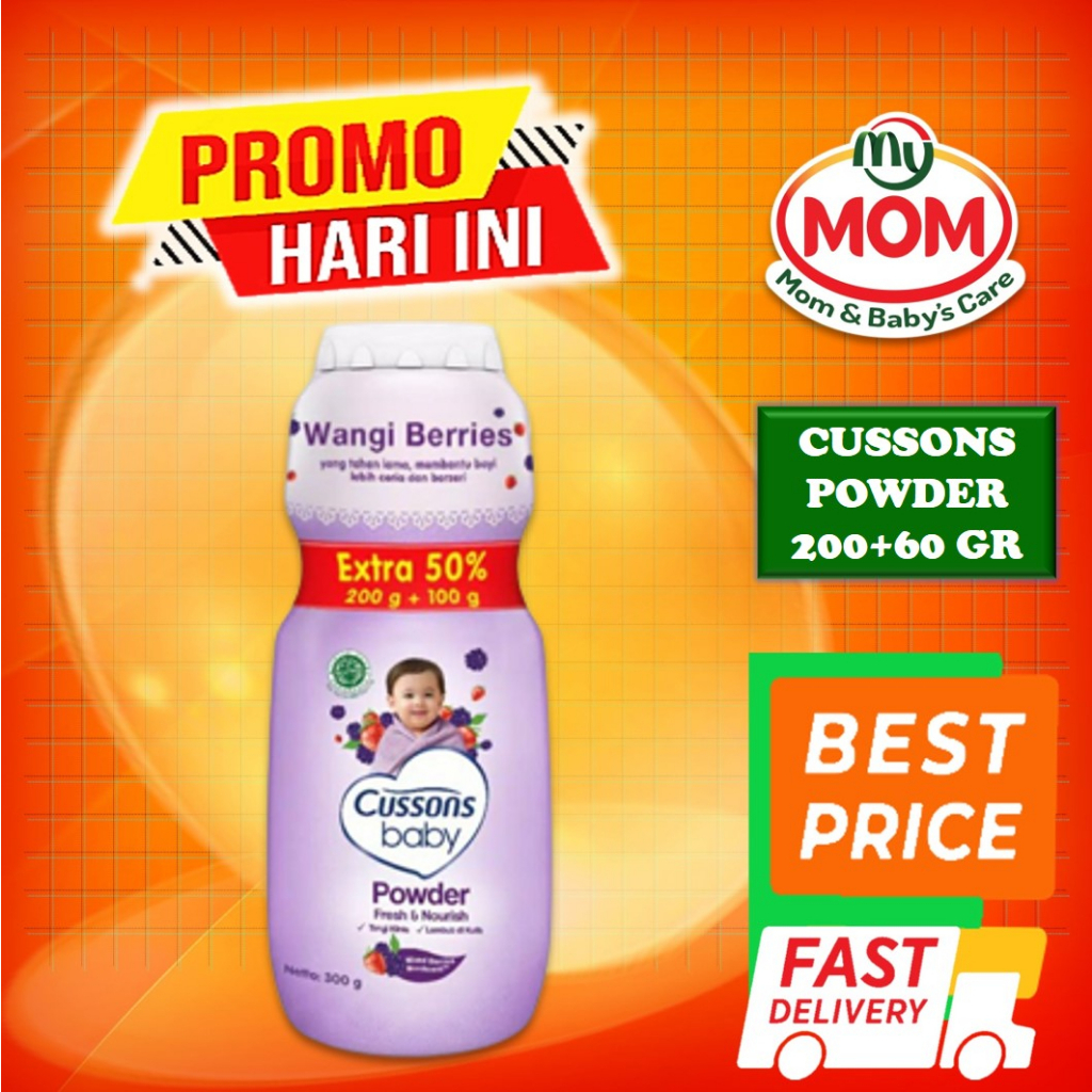 [BPOM] Cussons Baby Powder 200gr + 60gr  / 200gr + 60 gr  / Johnson Baby Powder 150+50gr /  Bedak Bayi Cusson Jhonson / MY MOM