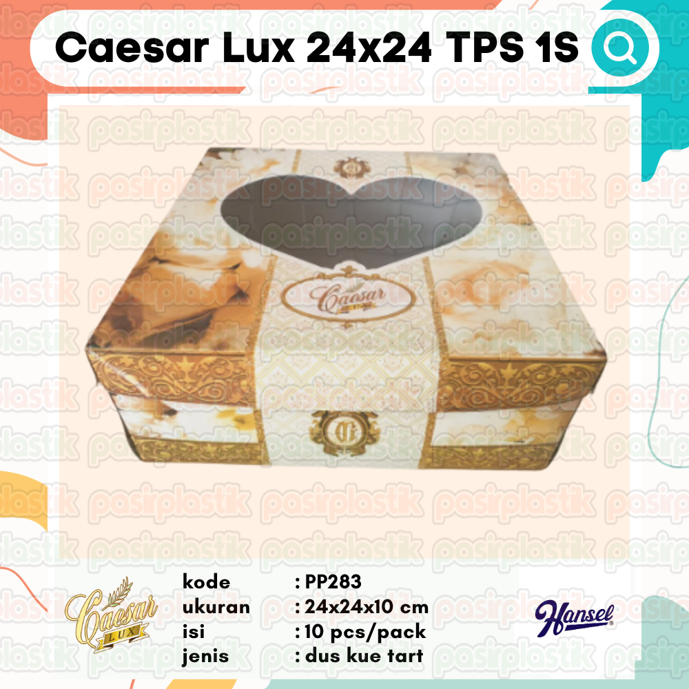 

CAESAR LUX 24X24 10CM TUTUP PISAH CAKE BOX KUE DUS ROTI DOS JAJAN KARDUS HANTARAN