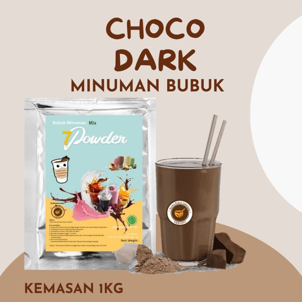 

Minuman Coklat rasa DARK CHOCO 1 Kg / Bubuk Minuman Coklat rasa DARK CHOCO / Dark Choco Powder 1Kg