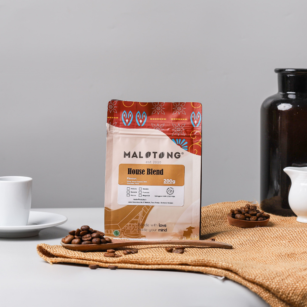 

MALOTONG Kopi House Blend Espresso 200 Gram Biji Kopi / Bubuk Kopi / Coffee Benas / Ground Coffee