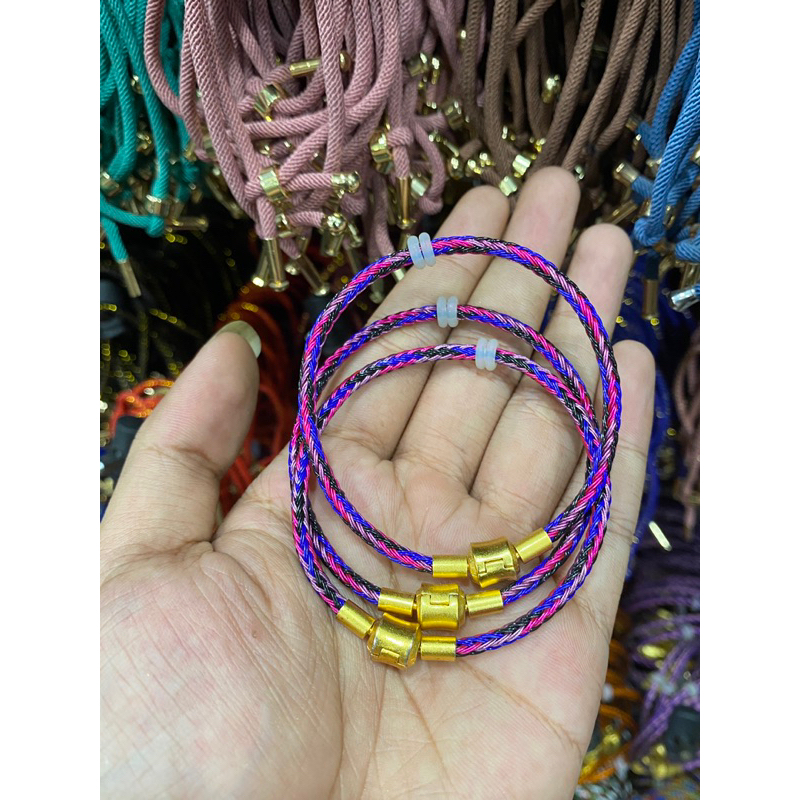 Gelang Tali Kawat Anti Air Waterproof Pengunci Gold