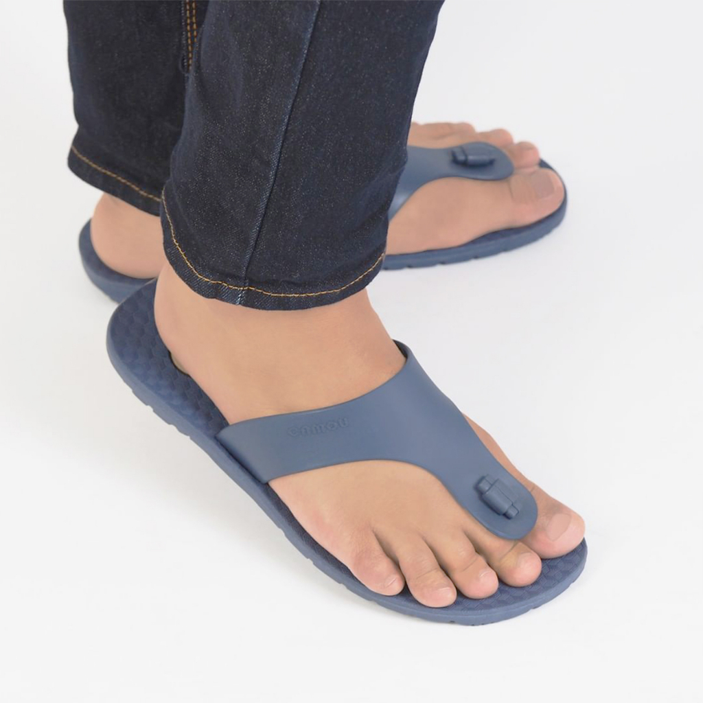 NEW Sandal Jepit Pria Original Karet Anti Slip Casual Eshajorii CAMOU THEO - Biru