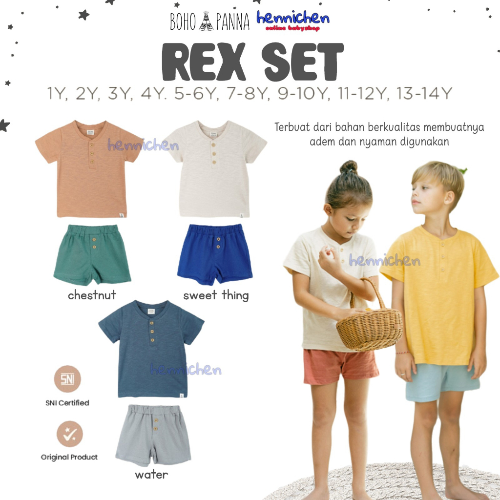 BOHOPANNA Rex Set 1-14 Tahun Setelan Anak Laki Laki Boy Part 2