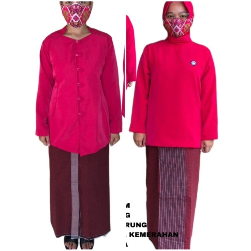 baju seragam bhayangkari psr ykb kebaya kancing dan muslim