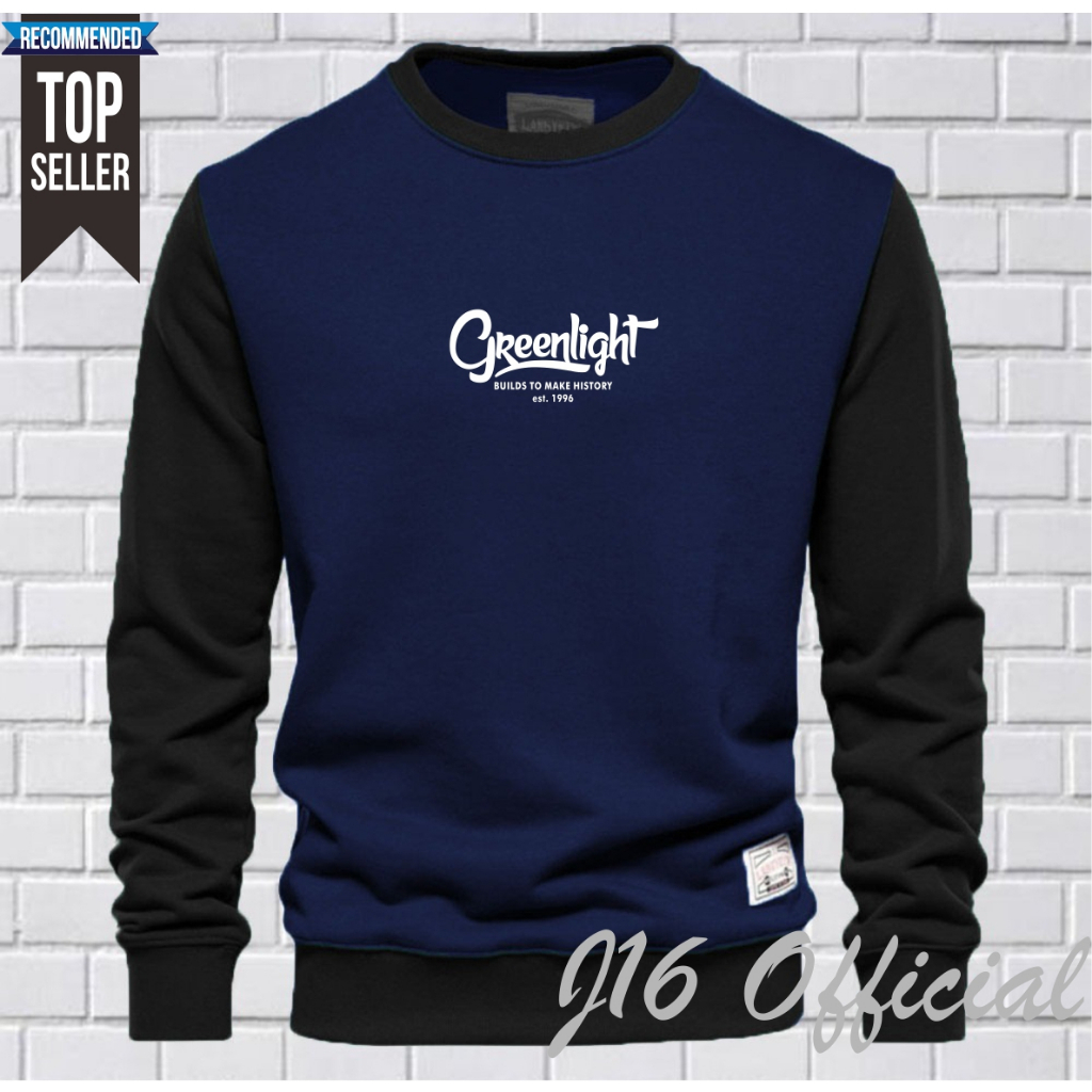 GREENLIGHT CREWNECK Jaket Distro Sweater Oblong Pria Wanita FLEECE TEBAL PREMIUM