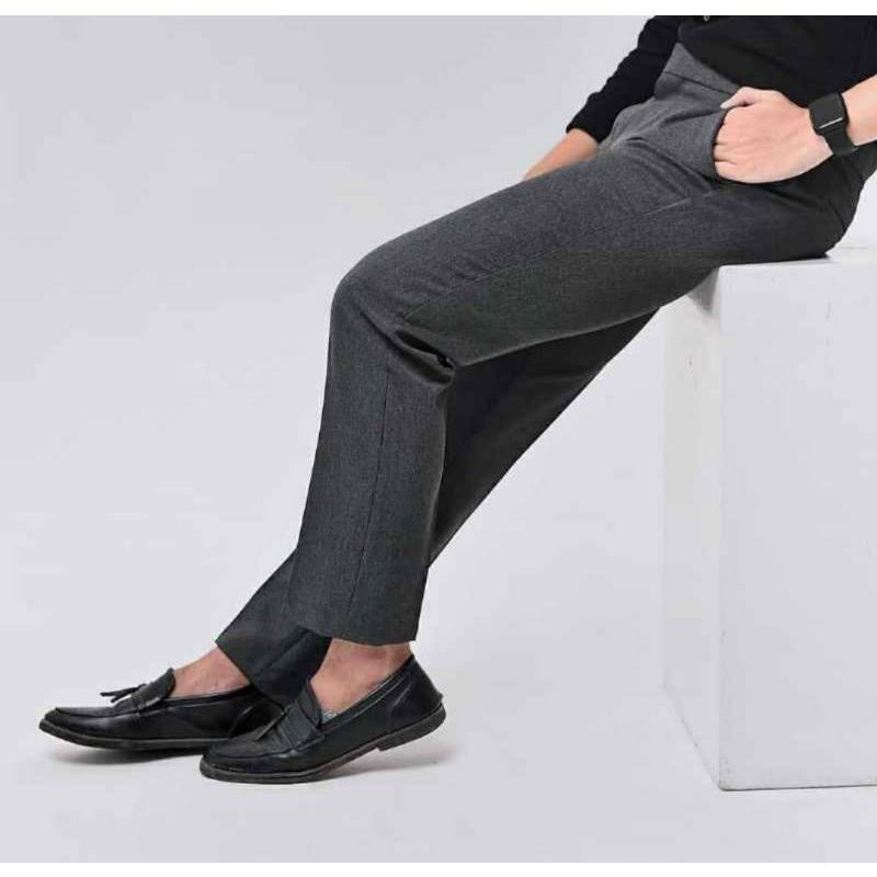 CELANA KANTOR FORMAL PRIA SLIMFIT BAHAN DASAR KAIN WOLL SIZE 27-38