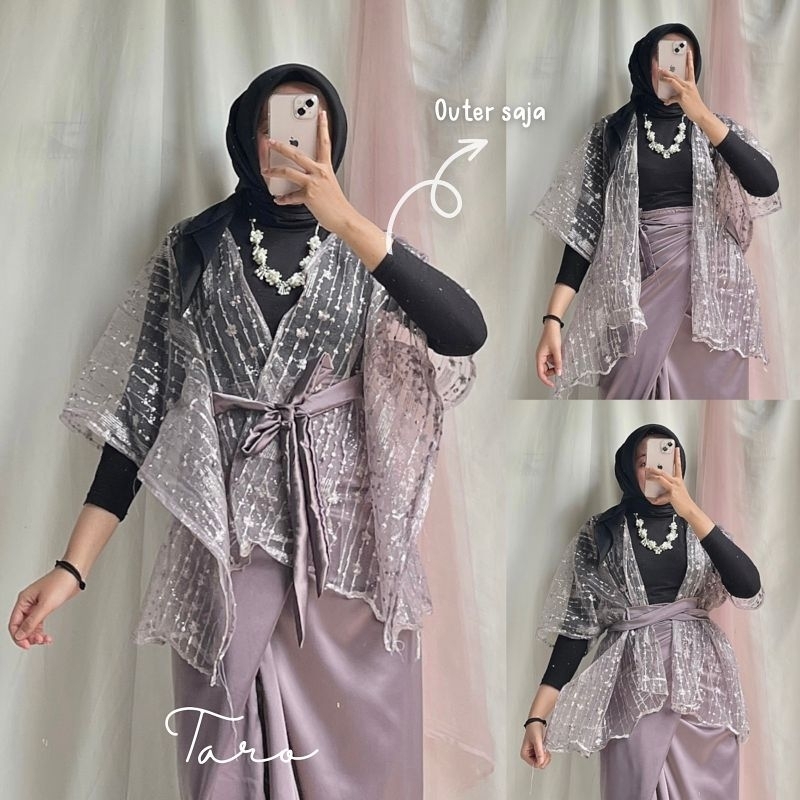 SOFIA KEBAYA//OUTER BRUKAT TULLE BATWING // ROK LILIT SATIN KEBAYA SKIRT