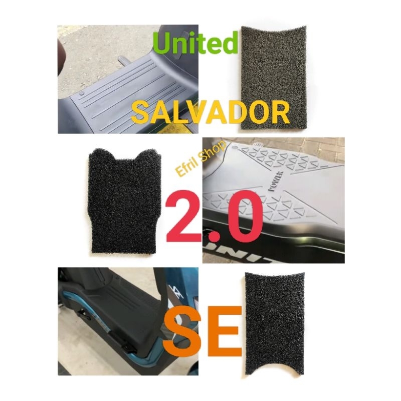 Karpet sepeda motor listrik United Salvador dan Salvador 2.0 Salvador SE