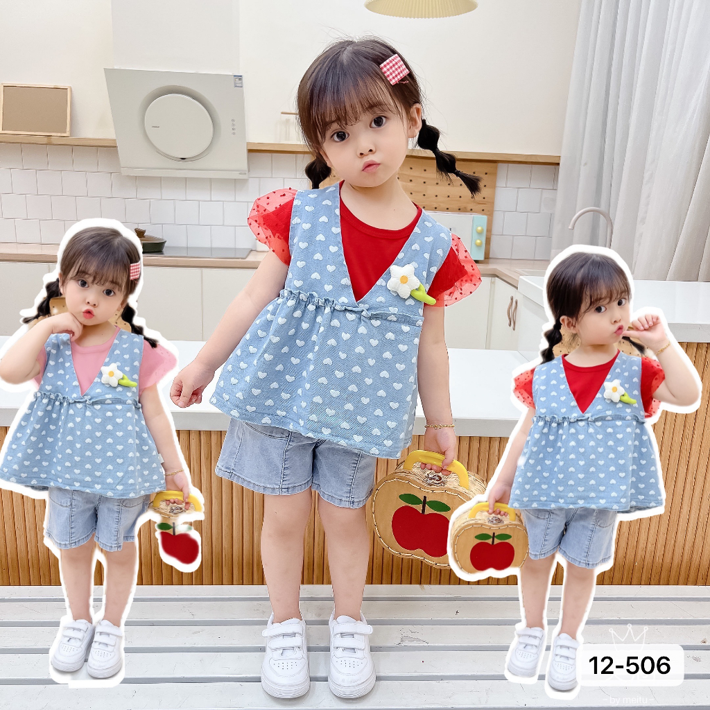 Kaos Atasan Anak Perempuan Laki Laki Korea Lengan Pendek Import