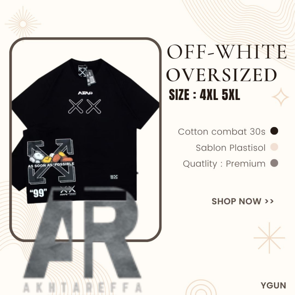 BAJU KAOS OFFWHITE BIG SIZE 4XL 5XL KAOS OFF WHITE OVERSIZE XXXXL XXXXXL PAKAIAN OF WHITE PRIA BAJU 