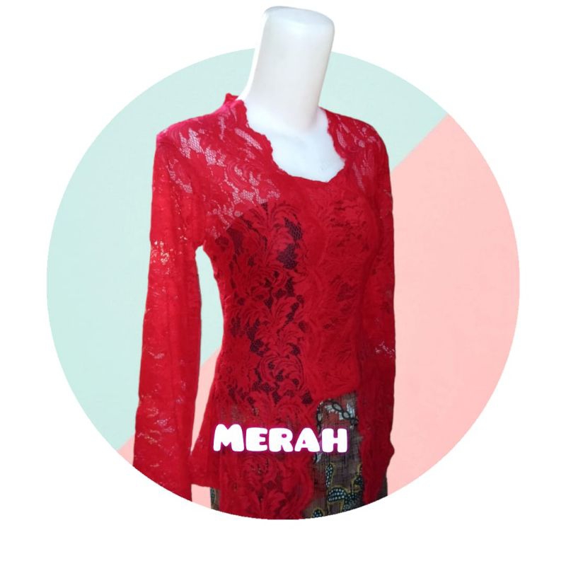 JUMBO Kebaya Brokat Sofia Lgn Panjang XXL 3XL 4XL 5XL Big Size ( Ld 104 - 124 )