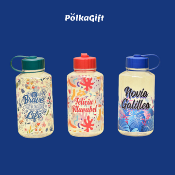 Tumbler Dundee Botol Minum 1 liter Custom Print Nama Botol Minum - Dundee Print UV