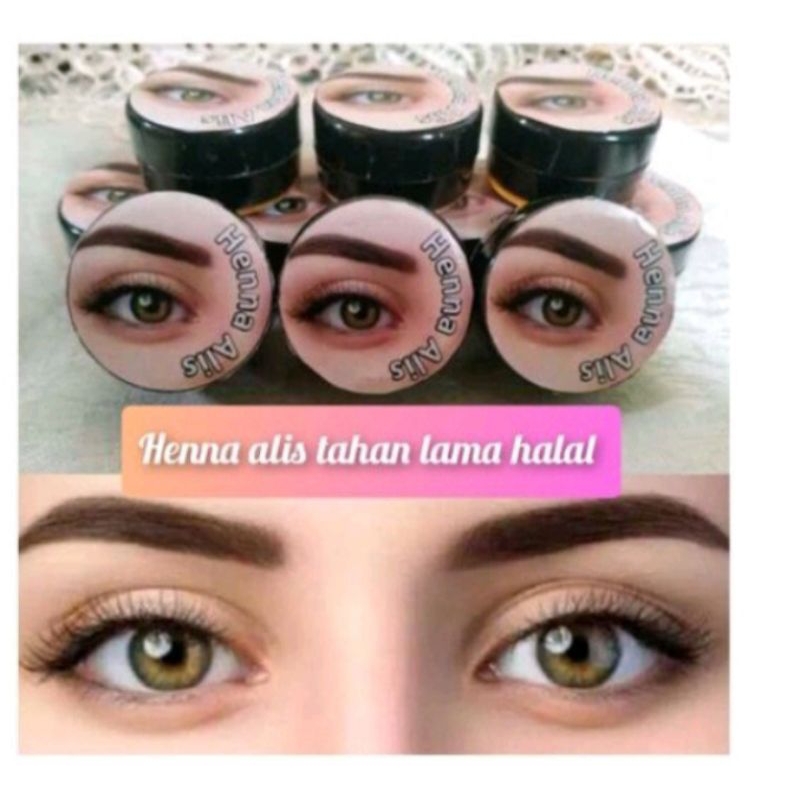 Henna Alis FREE Kuas, Cetakkan Alis Dan Gantungan Kunci