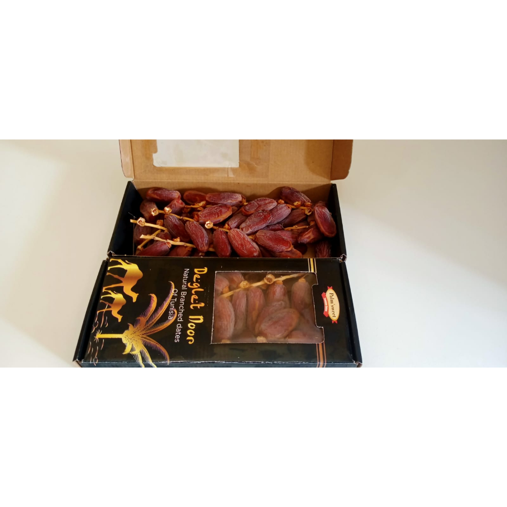 

Kurma Tangkai Tunusia Palm Sweat Daglet NoorTunisia fress 500gr Premium Dates