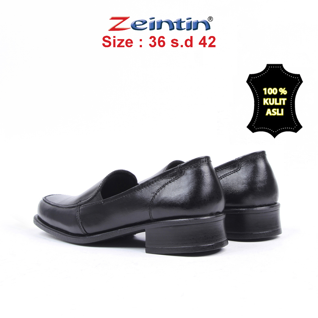 Zeintin - Sepatu Pantofel Kerja Wanita Sepatu Pantofel Formal Bahan Kulit Asli Terbaru Handmade Original Zeintin BJ