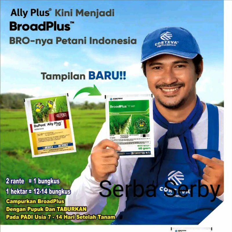 Herbisida Sistemik Broadplus 77 WP 40 gr Untuk Tanaman Padi 100%Ori Serba Serby