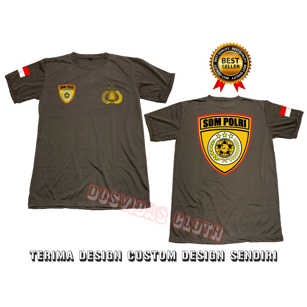 PREMIUM Kaos Dalam / Kaos Dalaman SDM POLRI Baju Dinas Polisi (WARNA COKLAT) TERBARU