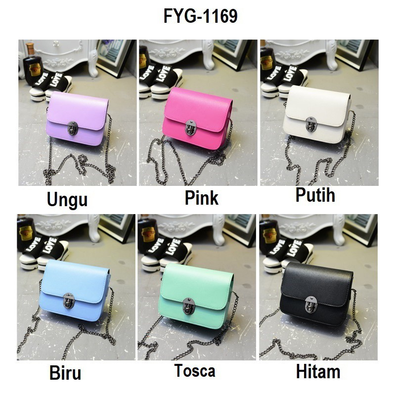 FYGALERY FYG1169 Tas Mini Tas Rantai Hitam Tas Cute Tas  Tas  Murah