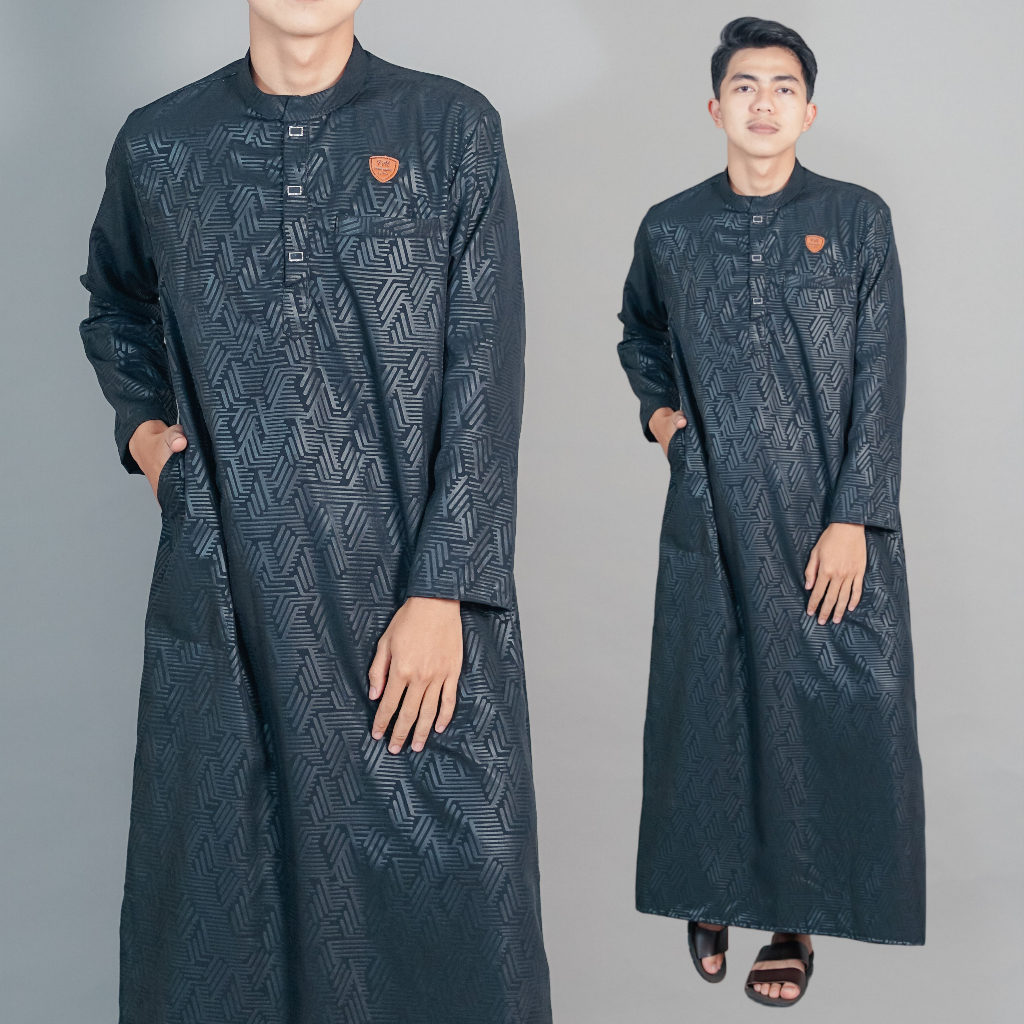 AL HURUMAT jubah pria■motif embos(bonus peci) remaja dan dewasa/pria remaja dan dewasa/