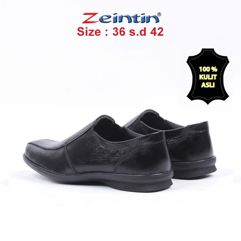 Zeintin - Sepatu Pantofel Wanita Bahan Kulit Sapi Asli Brand Local Sepatu Kerja Sepatu Kantor Wanita Sepatu Formal Bahan Kulit Original Zeintin BJ