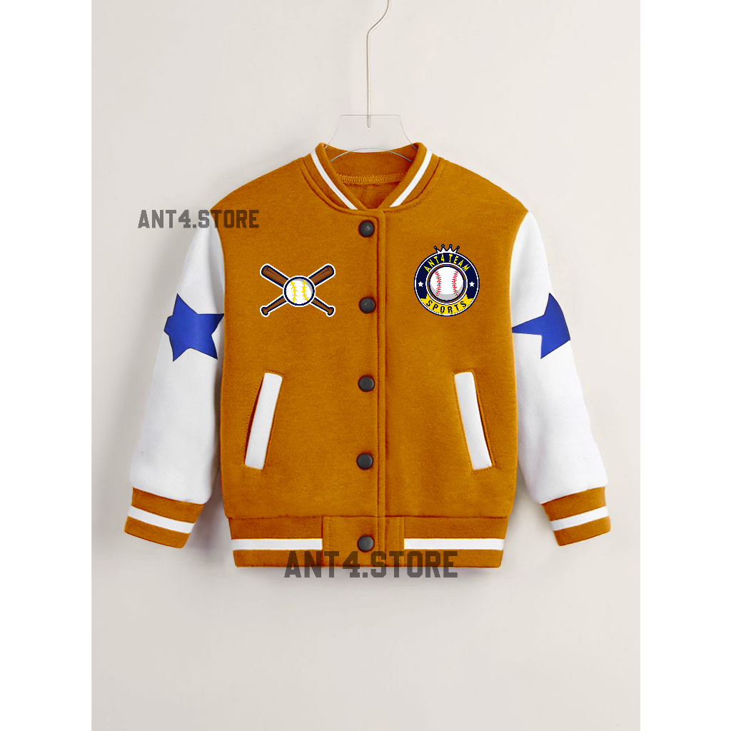 JAKET ANAK VARSITY BASEBALL JAKCET ANAK LAKI LAKI PEREMPUAN UMUR 2 - 12 TAHUN