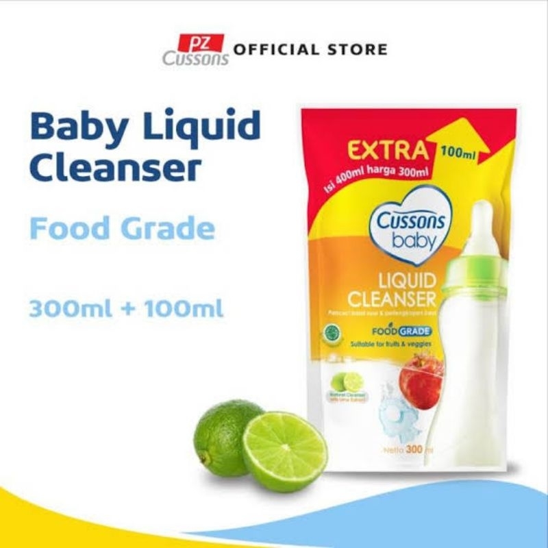 Cussons baby liquid cleanser food grade 400ml pembersih botol