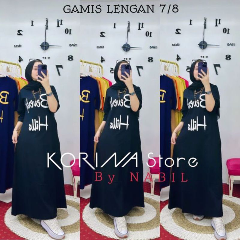 GAMIS BY NABIL MODEL BELIVE HILLS TERBARU // GAMIS KAOS PREMIUM