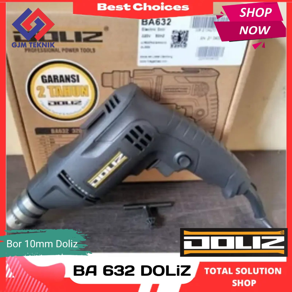 MESIN BOR TANGAN 10MM DOLIZ BA632 - MESIN BOR DOLIZ BA 632