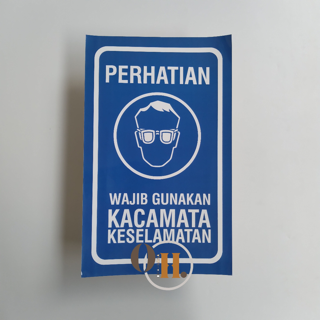 

Stiker Keselamatan Wajib Memakai Kacamata - Stiker K3 - Stiker Laboratorium