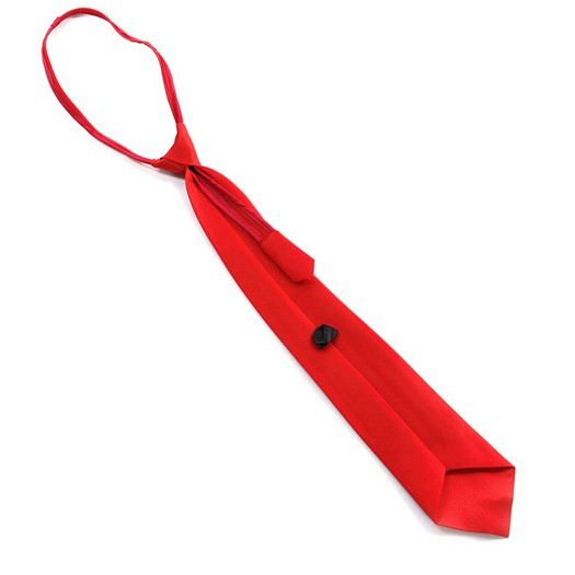 CSP147 -  Dasi Pria Black Tie Kerja Sekolah Hitam Merah Cosplay Kostum