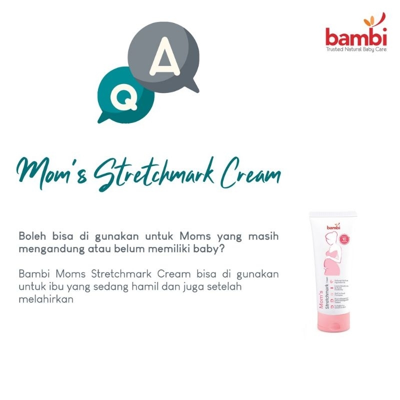 Bambi mom stretchmark 100 gr/ nutrisi kulit ibu
