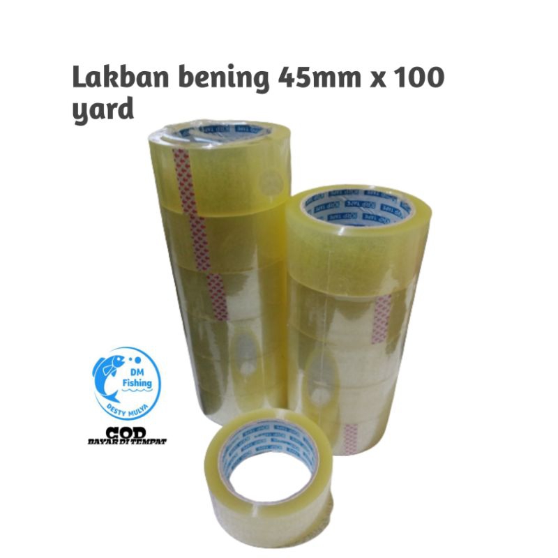 LAKBAN BENING 45MM X 100 YARD HARGA UNTUK 6 ROLL