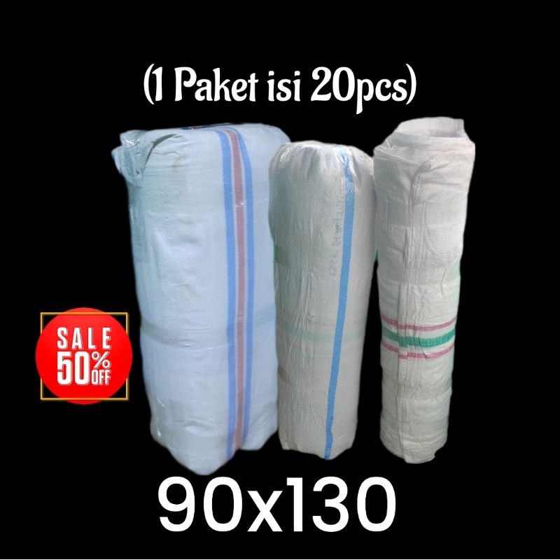 Karung plastik JUMBO ukuran 90x130 bekas layak pakai(1 paket isi 20pcs)