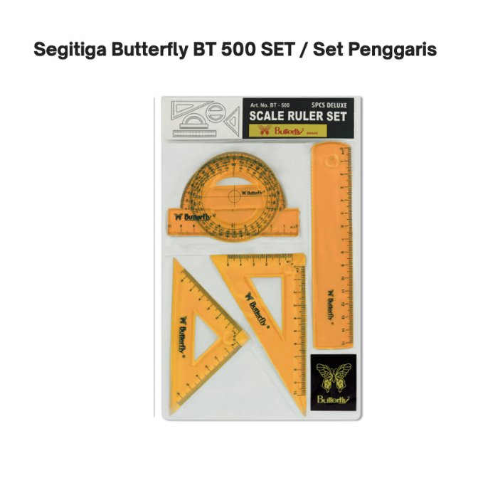 

Penggaris Segitiga Butterfly BT 500 Set