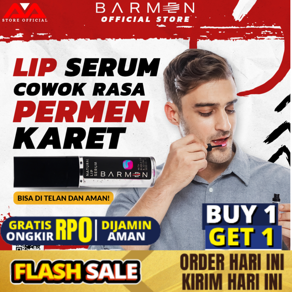Barmen Natural Lip Serum Mengatasi Bibir Hitam Pada Pria