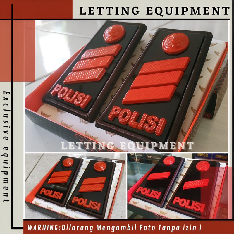 Pangkat pdh Bharada Bharatu Bharaka Bintara polisi mika kilap lis bordir Perlengkapan Polri Promo Te