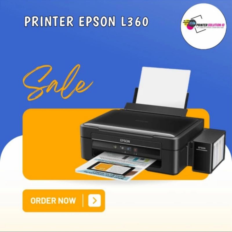 Printer Epson L360 A4 legal tinta baru cocok untuk stiker/undangan