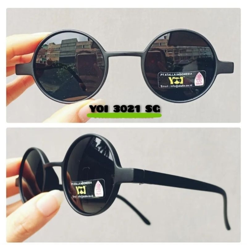 kacamata boboho hitam / kacamata bulat boboho lensa hitam