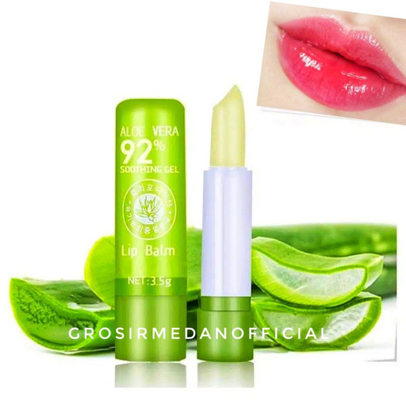 LIPBALM ALOE VERA ORIGINAL - BIBIR LEMBUT PINK NATURAL