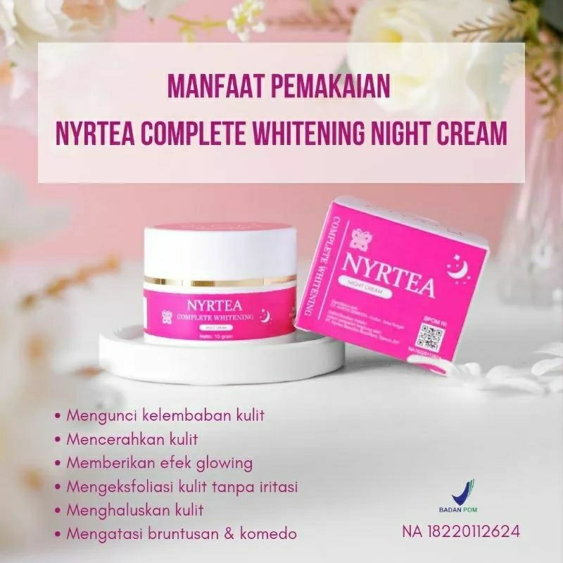 sunscreen nyrtea night cream nyrtea 100%ori arnifa skincare