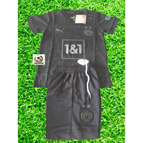 Setelan Jersey Baju Bola Anak Dortmundd Special Black Hitam NEW Kids 2022 2023 Fullset Satu Set Grade Ori