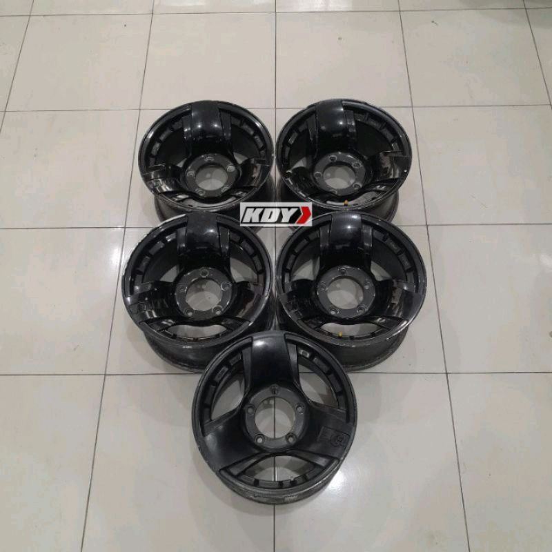 velg racing ring 15 lebar 10 warna hitam