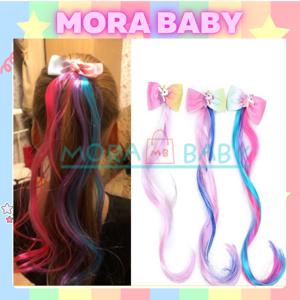 JEPITAN RAMBUT ANAK KOREA MOTIF PITA UNICORN RAMBUT COLORFUL/ JEPITAN UNICORN / JEPITAN ANAK/ RAMBUT