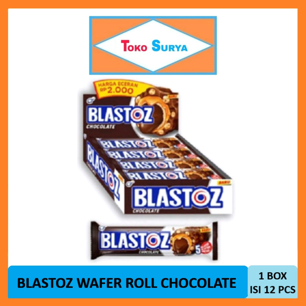 

Blastoz Wafer Roll Chocolate 12 x 24gr Orang Tua