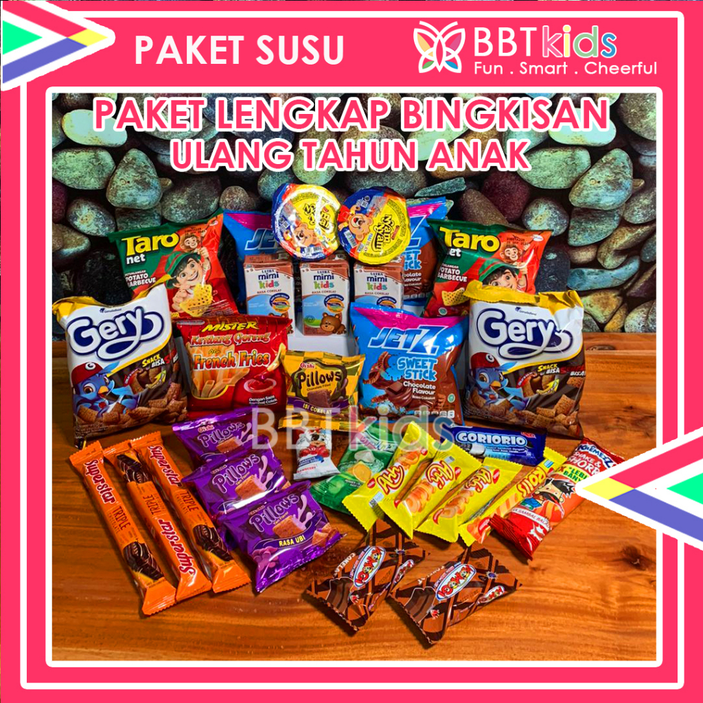 PAKET SNACK ULANG TAHUN ANAK MURAH LENGKAP BINGKISAN ULTAH HAMPERS BUKET BOUQUET SOUVERNIR