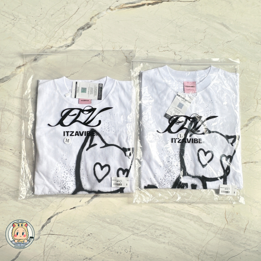 [READY INA] Itzavibe Love Crying Cat Long Sleeve Tee T-shirt White Original | Itz A Vibe NCT Dream J
