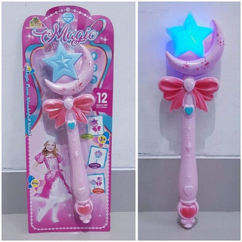 Tongkat Peri Magic Wand Light And Sound - Mainan Stick Baterai Anak