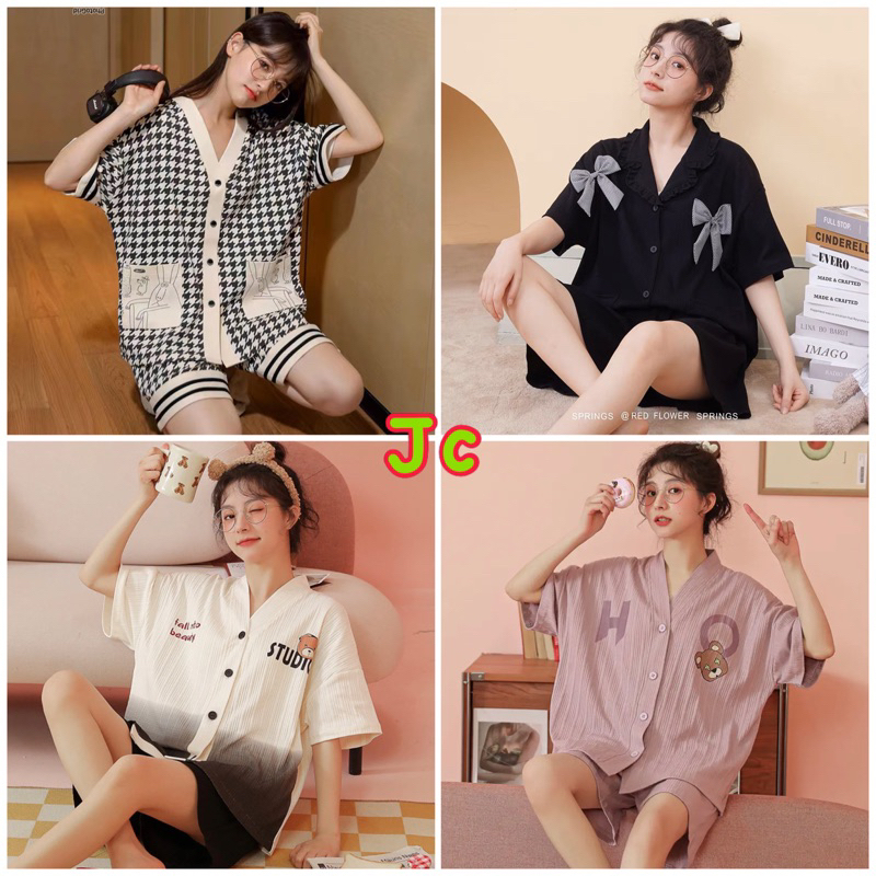 JC- SET Piyama Premium HP / Piyama wanita Sincia hotpant terbaru / Piyama wanita Import murah